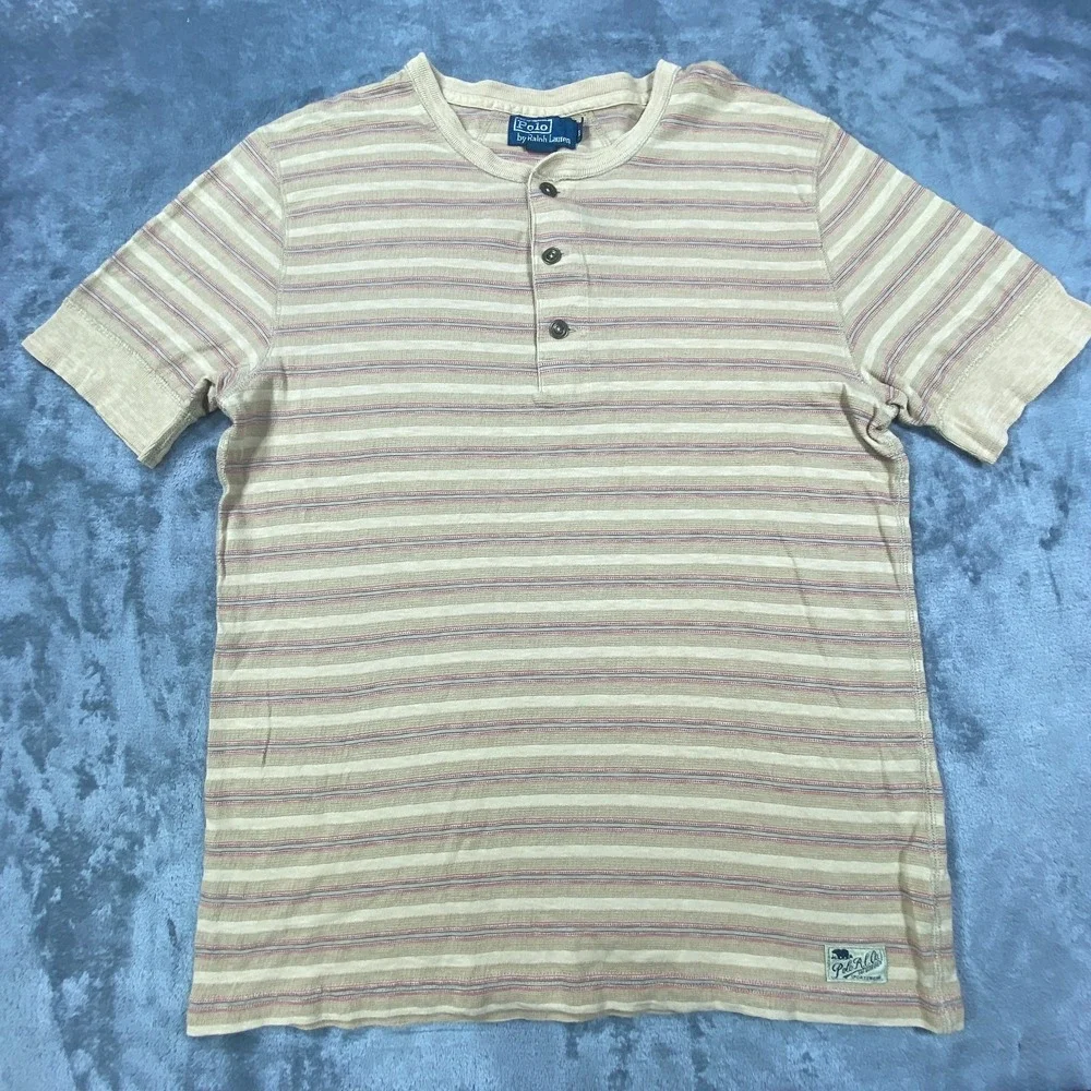 Vintage Polo Ralph Lauren 381 Bleeker T Shirt Large Mens Sportswear Knit Striped